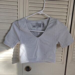 Primark White Ribbed Kids Top